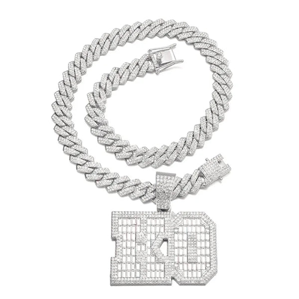 Zinc alloy hip hop Necklace Chain with Pendant