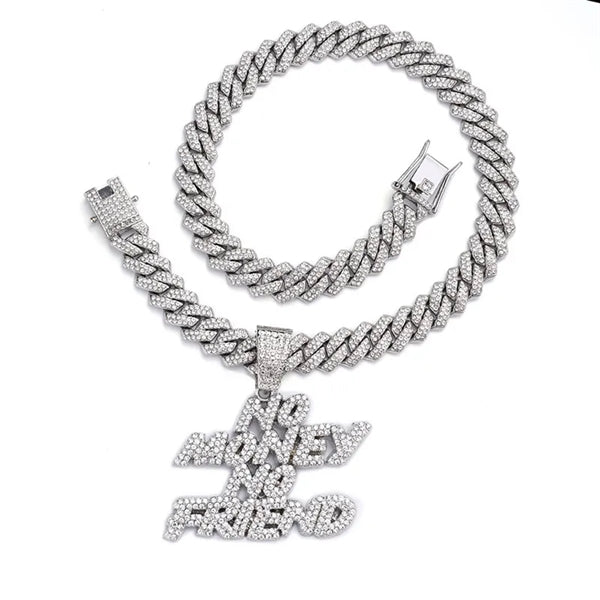 Zinc alloy hip hop Necklace Chain with Pendant