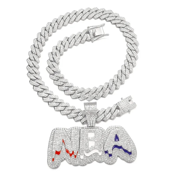 Zinc alloy hip hop Necklace Chain with Pendant