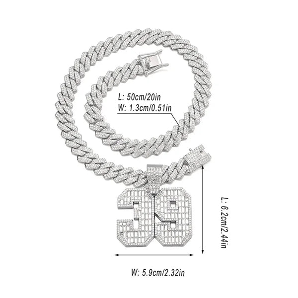 Zinc alloy hip hop Necklace Chain with Pendant
