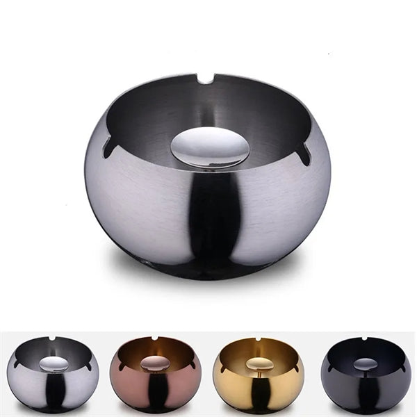 Windproof and Drop Resistant Stainless Steel Metal Ashtray