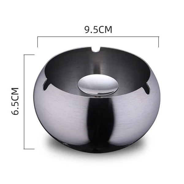 Windproof and Drop Resistant Stainless Steel Metal Ashtray