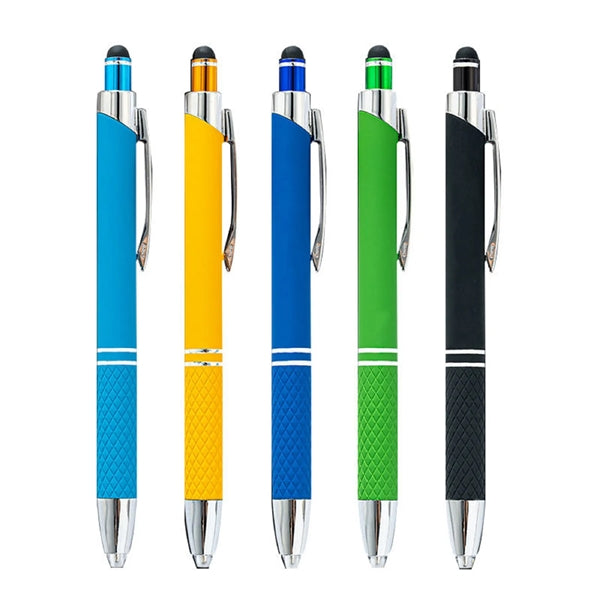 Multicolored LED Ballpoint Pen with Stylus