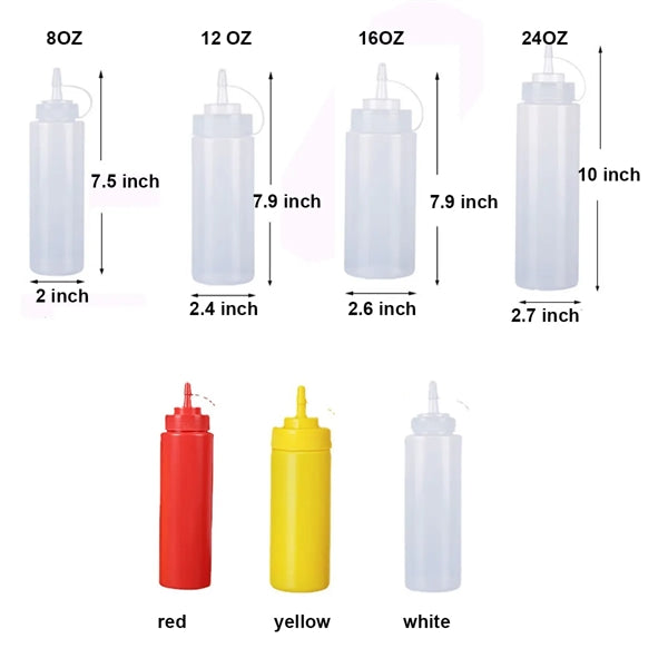 20oz Plastic Jam Squeeze Bottle
