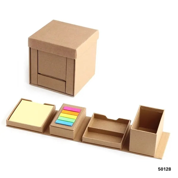 Square Cube Stationery Set Pen Holder Sticky Note Memo Pad