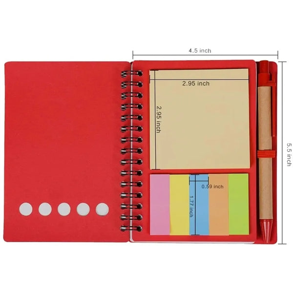 Notebook With Sticky Notes And Pen