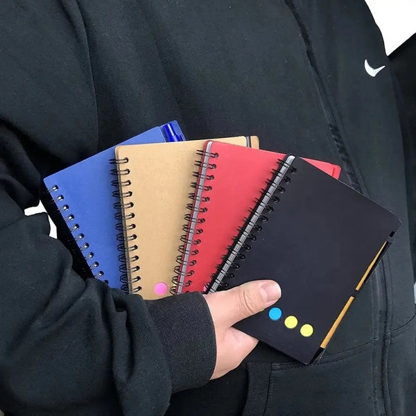 Notebook With Sticky Notes And Pen