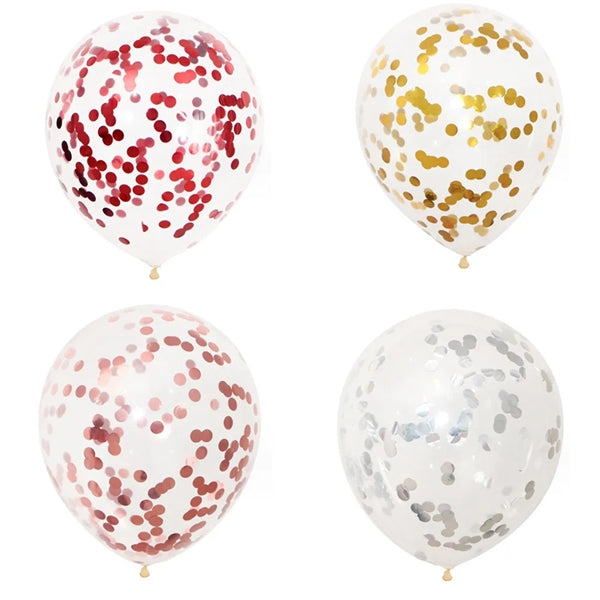 12" Clear Sequin Balloons