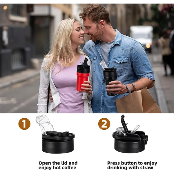 Spill Proof Vacuum Insulated Travel Mug