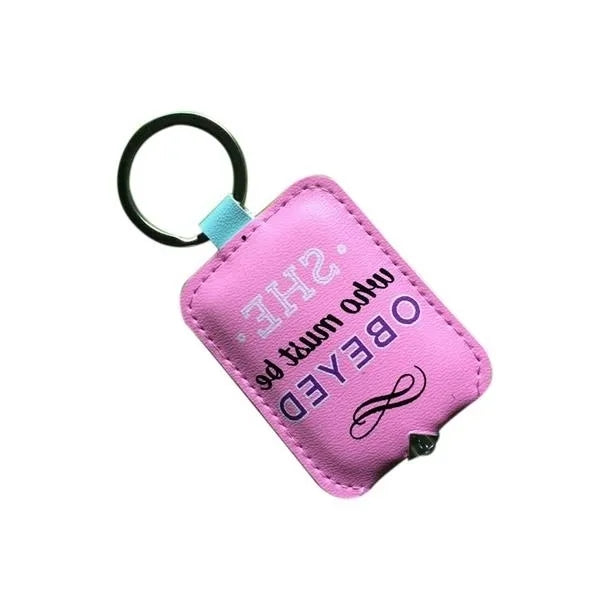 PU Leather LED Light Keychain