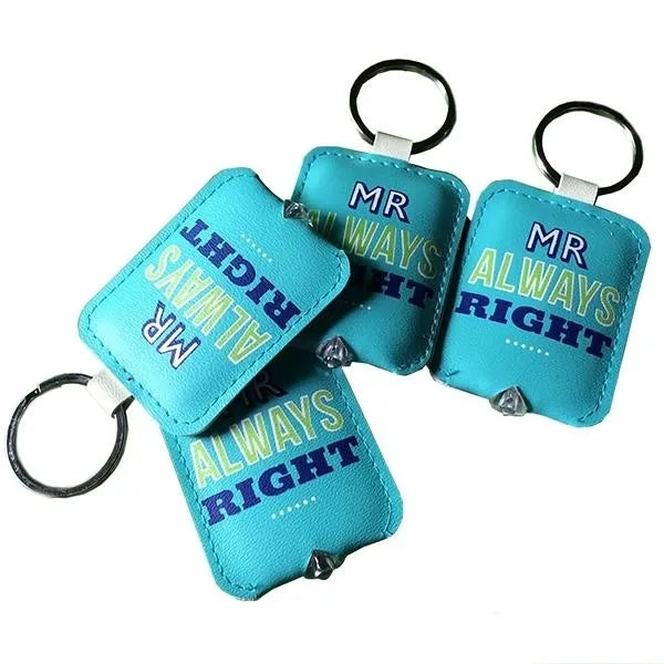 PU Leather LED Light Keychain