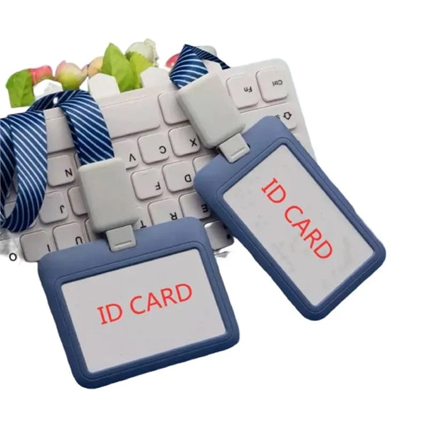 PVC Leather Card Badge Wallet with Lanyard - Style 2