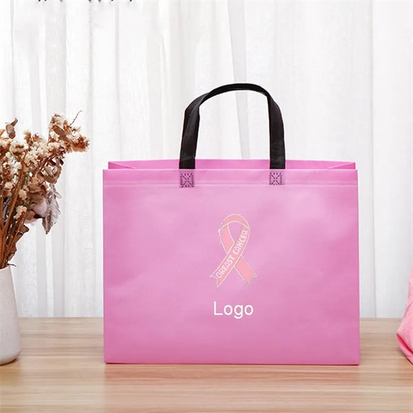 Breast Cancer Awareness Non Woven Tote Bag Pink Ribbon