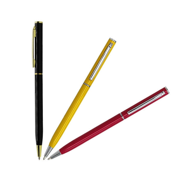 Metal Twist Slim Ballpoint Pen