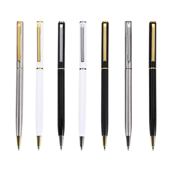 Metal Twist Slim Ballpoint Pen