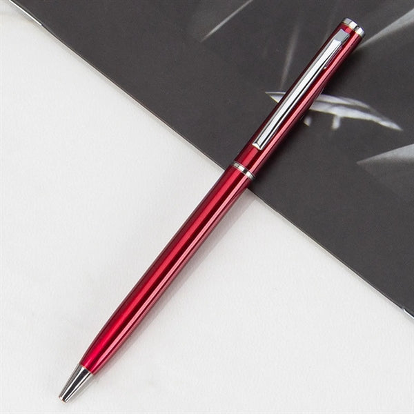 Metal Twist Slim Ballpoint Pen