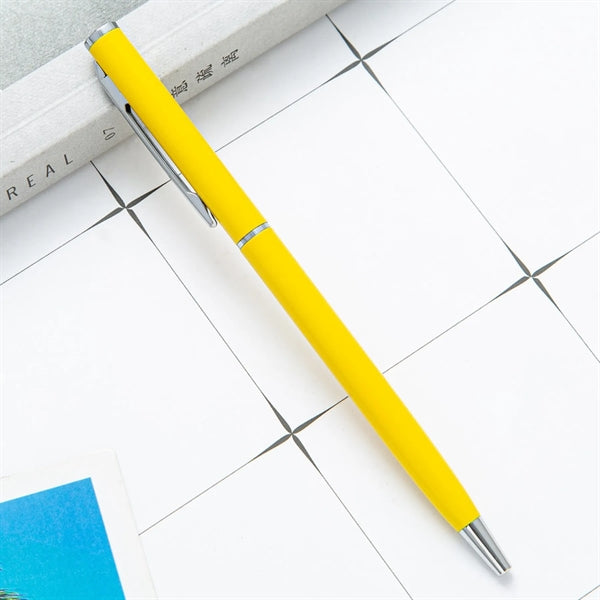 Metal Twist Slim Ballpoint Pen