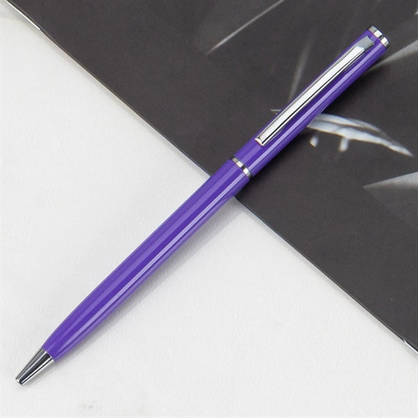 Metal Twist Slim Ballpoint Pen