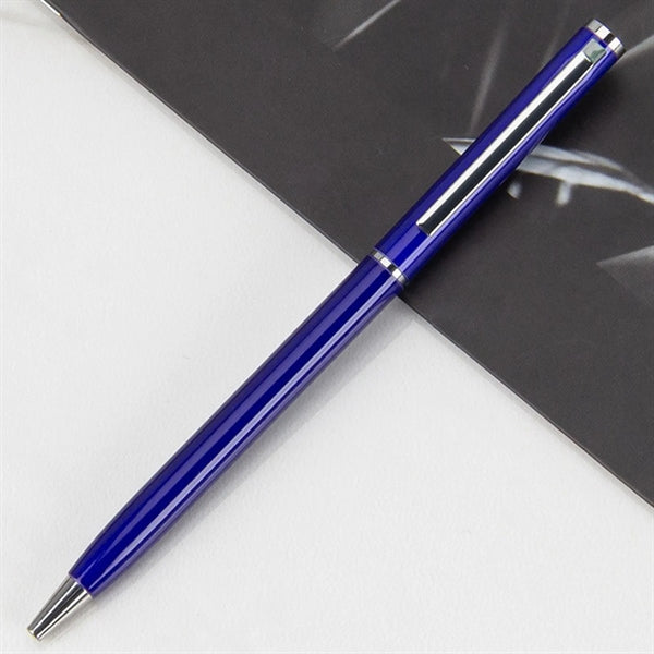 Metal Twist Slim Ballpoint Pen