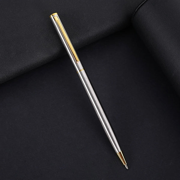 Metal Twist Slim Ballpoint Pen