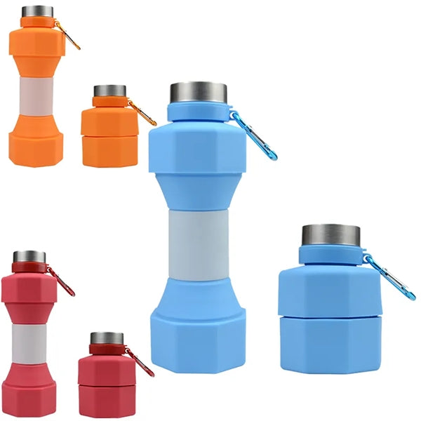 22oz Silicone Dumbbell Water Bottle Collapsible Tumblers