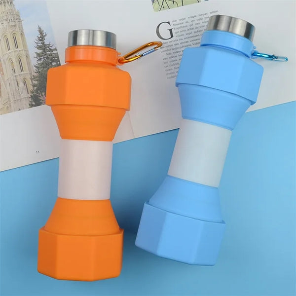 22oz Silicone Dumbbell Water Bottle Collapsible Tumblers