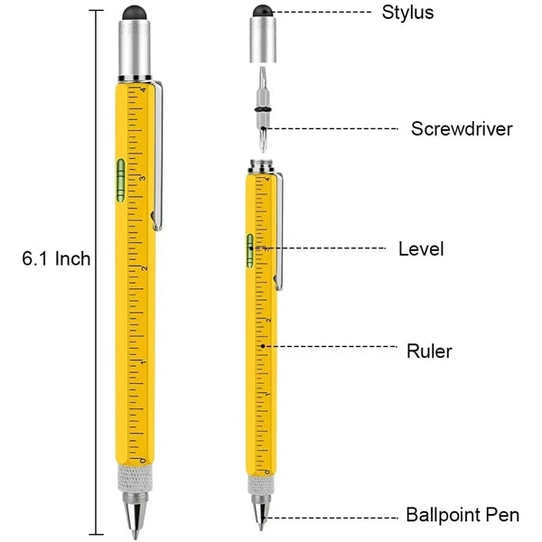 6 In 1 Multifunctional Ballpoint Tool Pen