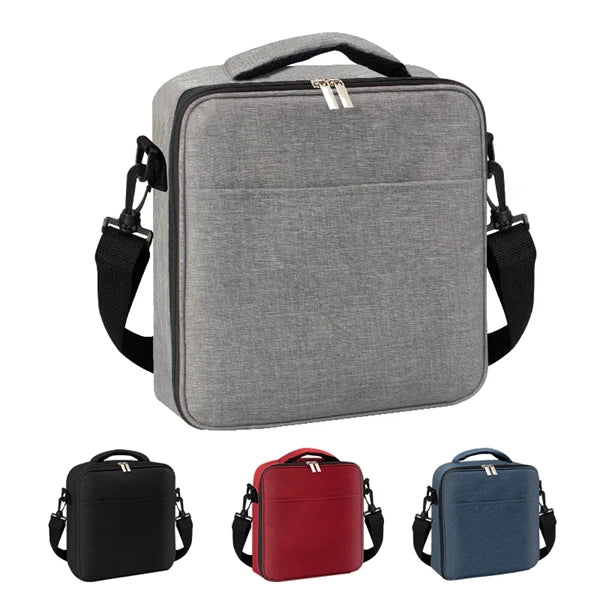 Crossbody Oxford Cloth Square Lunch Bag Thermal Meal Tote