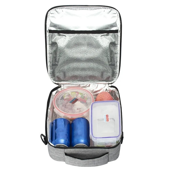 Crossbody Oxford Cloth Square Lunch Bag Thermal Meal Tote