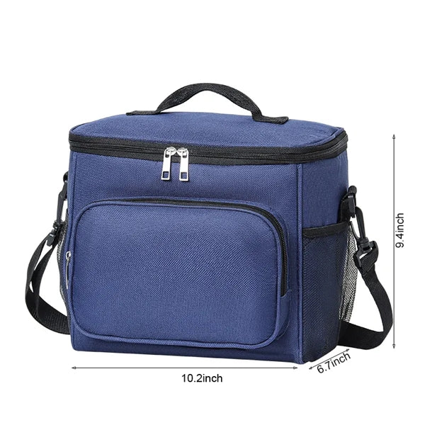 Crossbody Oxford Cloth Lunch Bag Thermal Flatware Meal Tote
