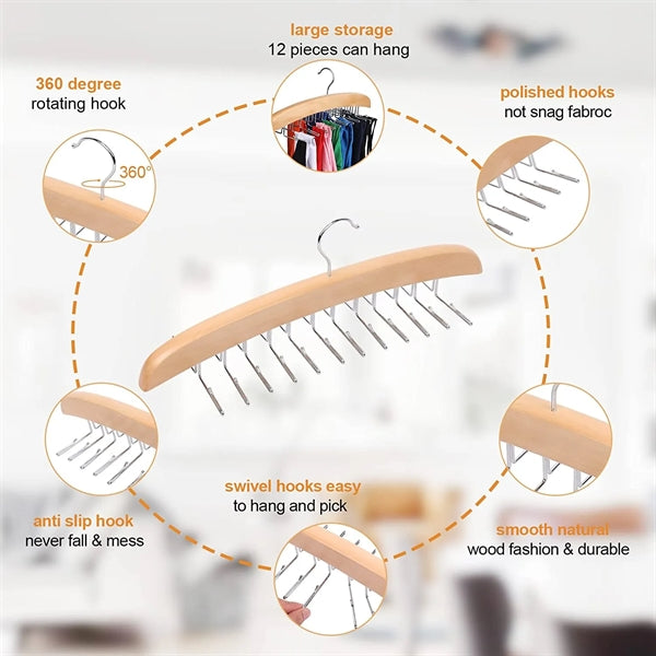 Tank Top Hanger with 24 Foldable Metal Hooks