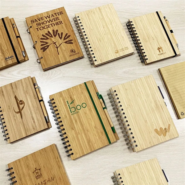 Bamboo Board Spiral Notebook