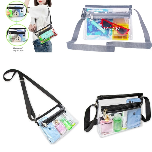 Stadium Approved PVC Clear Crossbody Bag
