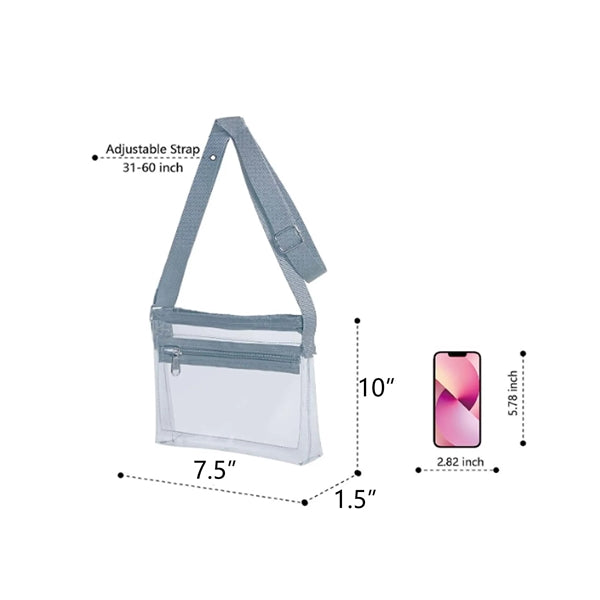 Stadium Approved PVC Clear Crossbody Bag