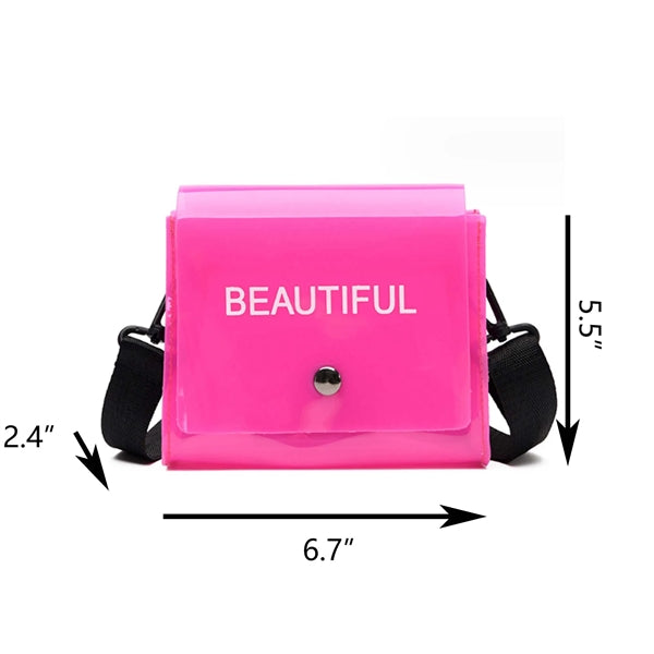 Fashionable PVC Clear Crossbody Bag