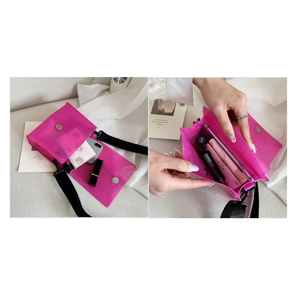 Fashionable PVC Clear Crossbody Bag