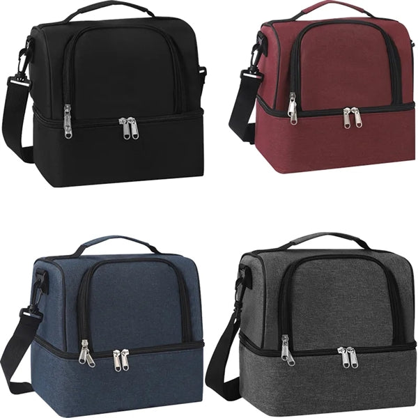 Double Layer Insulated Lunch Bag Leakproof Food Containers