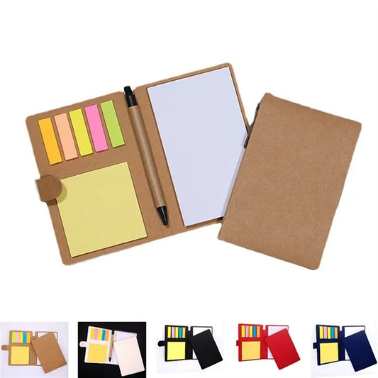 Small Snap Multi Use Notebook With Pen And Sticky Notes