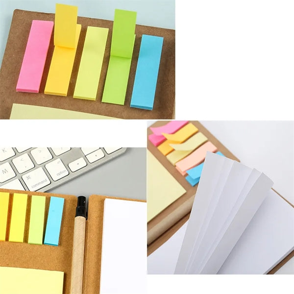 Small Snap Multi Use Notebook With Pen And Sticky Notes