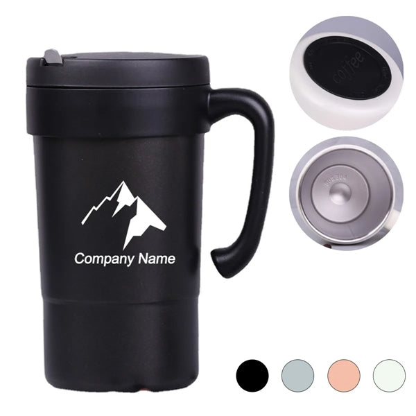 Large Capacity Travel Coffee Mug With Handle