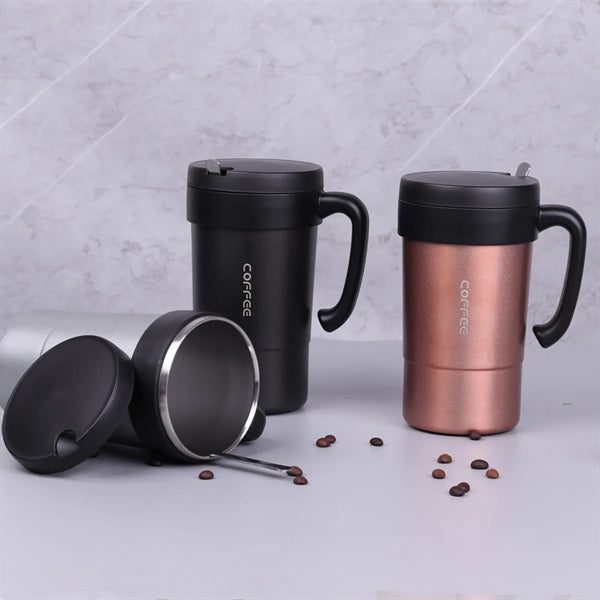 Large Capacity Travel Coffee Mug With Handle