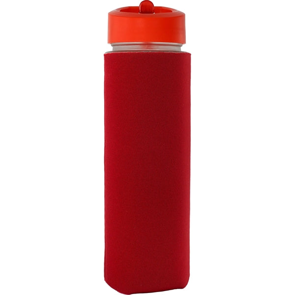 Pop Up 22 oz. Frosted Glass Sleeve Bottle