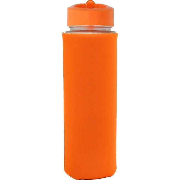 Pop Up 22 oz. Frosted Glass Sleeve Bottle