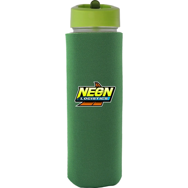 Pop Up 22 oz. Frosted Glass Sleeve Bottle