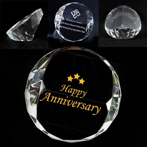Round Diamond Paperweight