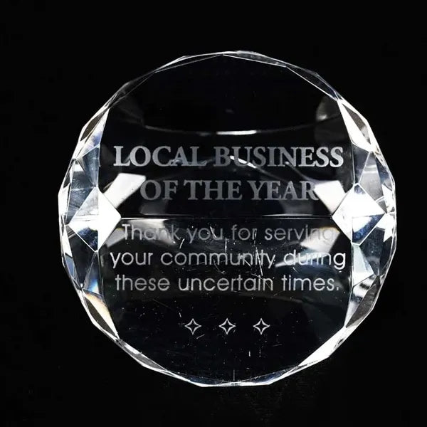 Round Diamond Paperweight