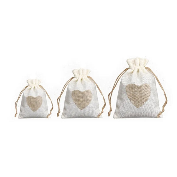 Burlap Drawstring Pouch Bag