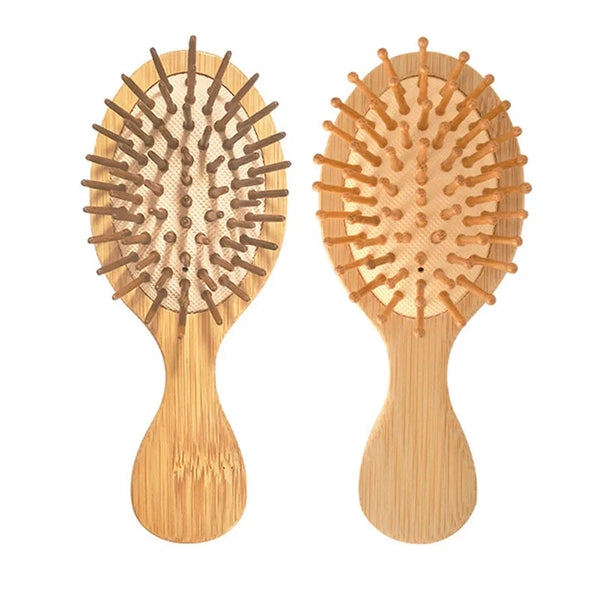 Small Bamboo Massaging Hairbrush