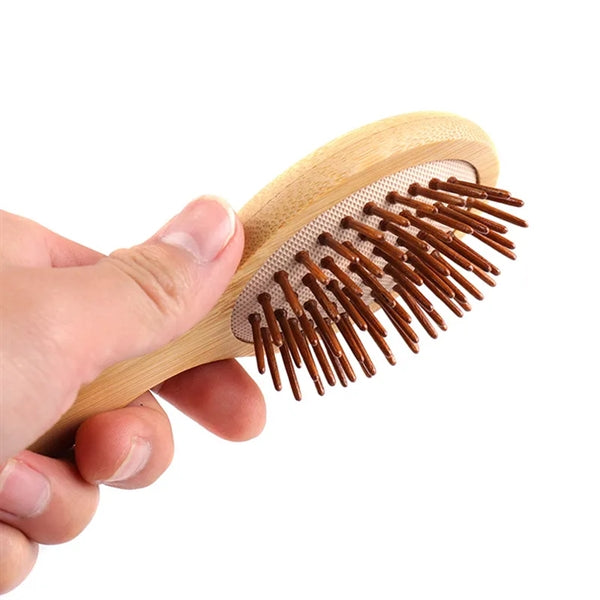 Small Bamboo Massaging Hairbrush