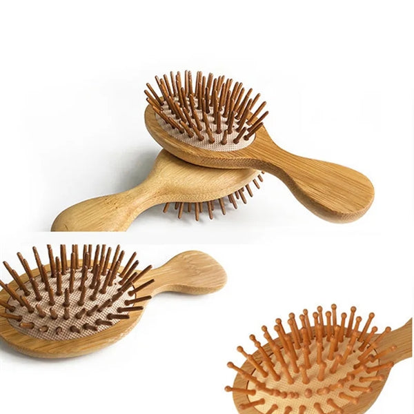 Small Bamboo Massaging Hairbrush